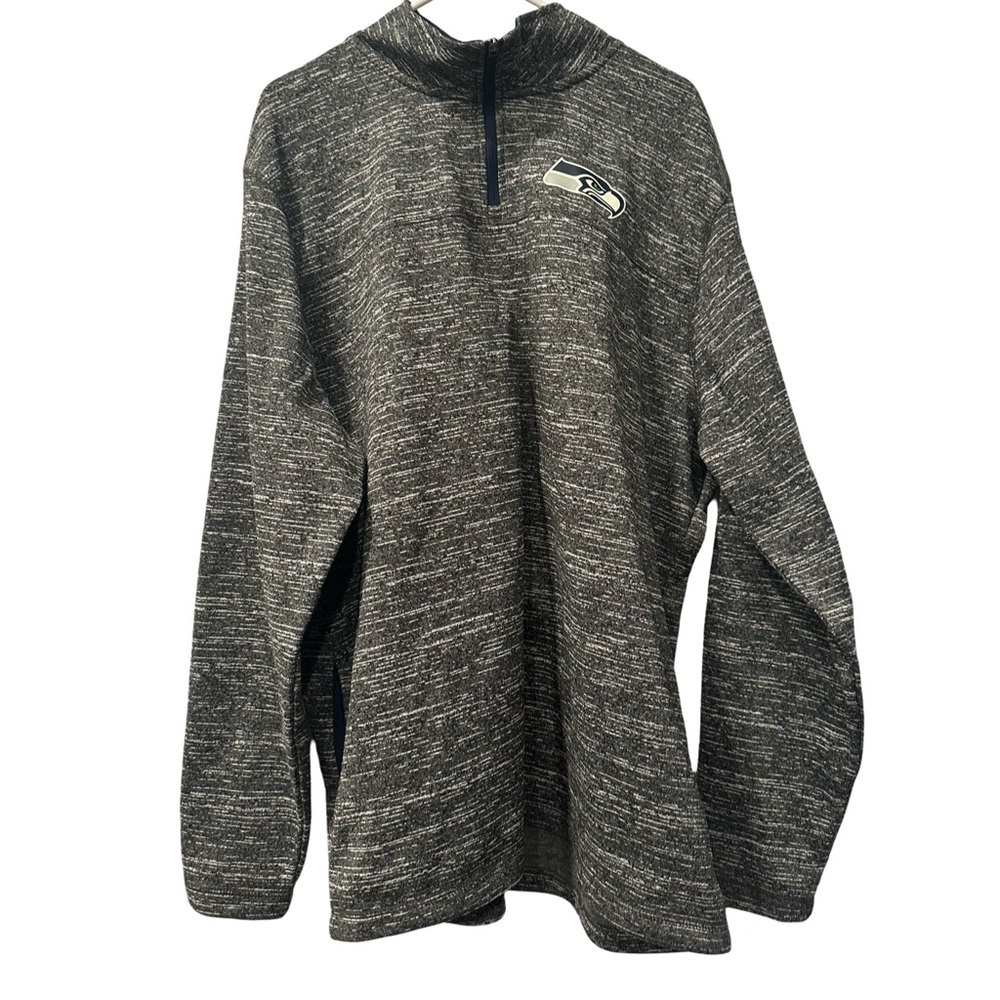 NFL Team Apparel Seattle Seahawks Quarter-Zip Pullover 2XL